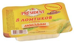 Рамстор, President 8 ломтиков сыр плавленый  
