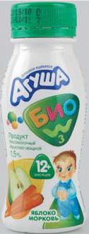 Рамстор, Агуша фруктовый кисломолочный продукт БИО W3 1,5% 