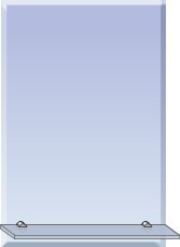Леруа Мерлен, Bauform, Зеркало с полочкой (40x60 см)