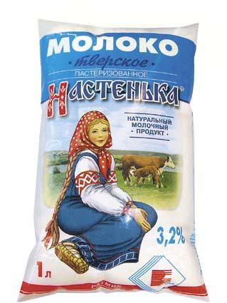 Билла, Молоко
пастеризованное
Настенька
3,2%