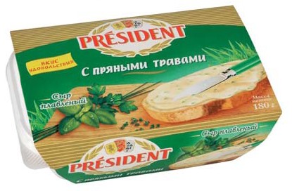 Рамстор, President крем-сыр плавленый в ассортименте 180 г