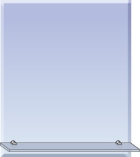 Касторама, Зеркало с полочкой (50x60 см)